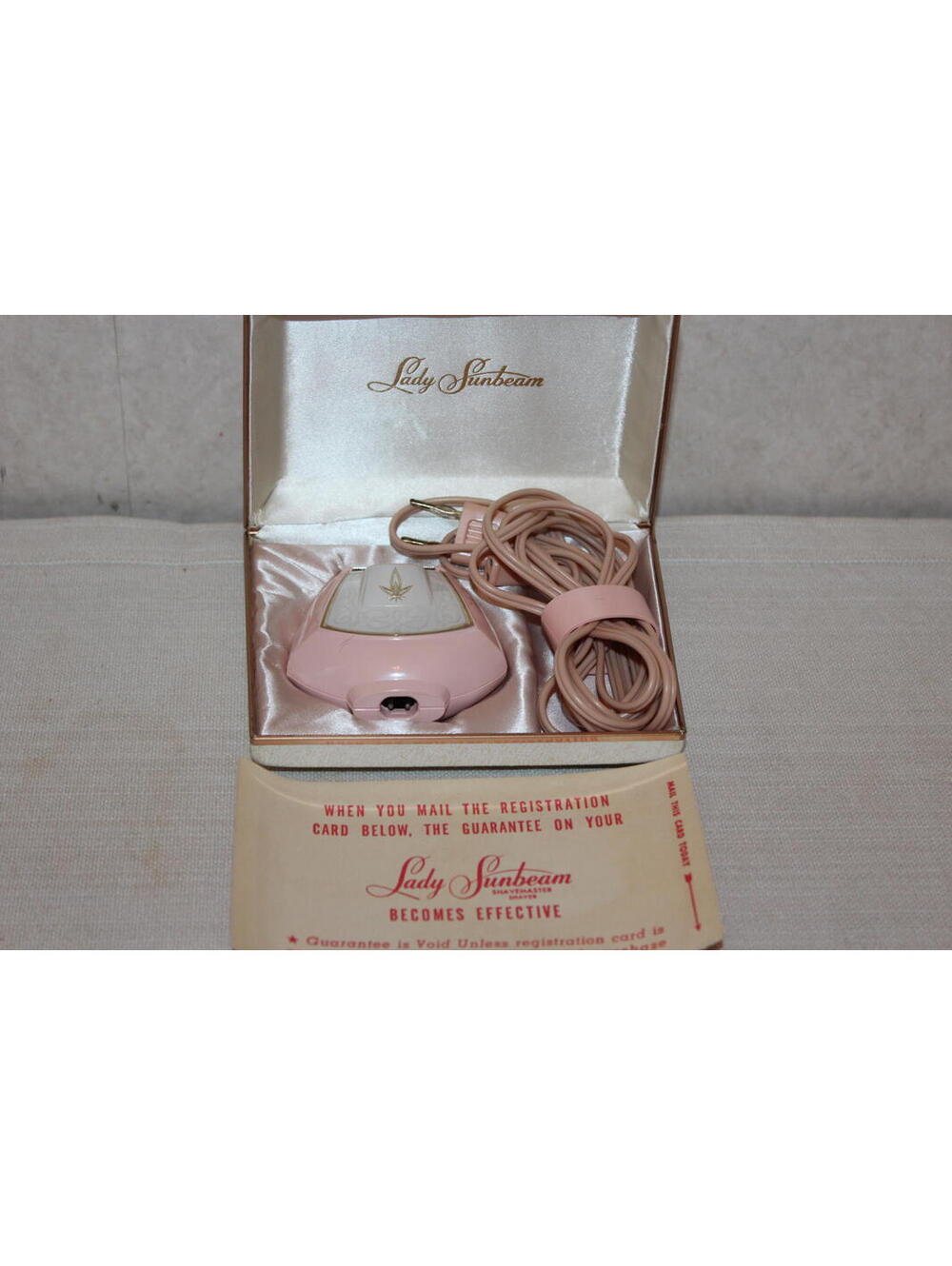 Vintage Mid Century Modern Lady Sunbeam Shavemaster Shaver Set